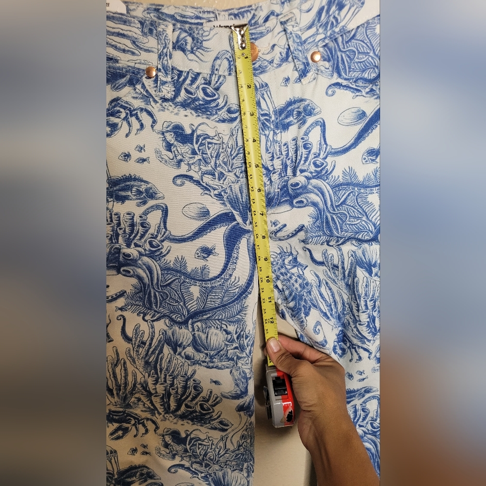Wrangler High Rise Wanderer FLARE JEAN IN SAILING SEVEN SEAS Nautical Print - Picture 15 of 15